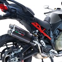 Exhaust compatible with Ducati Multistrada V4 Grand Tour 2024-2025, Dual Poppy, Slip-on exhaust including removable db killer and link pipe, EPA-compliant 