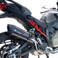 Exhaust compatible with Ducati Multistrada V4 Grand Tour 2024-2025, Furore Evo4 Poppy, Slip-on exhaust including removable db killer and link pipe, EPA-compliant 