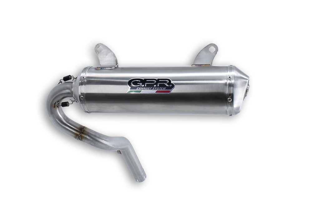 Exhaust compatible with Can Am Outlander 570 XT / DPS / XMR 2017-2023, Satinox , Slip-on exhaust including removable db killer, link pipe and catalyst, EPA-compliant 