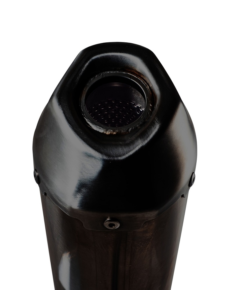 Exhaust compatible with Zontes M 125 2022-2024, Pentaroad Black, Full system exhaust, including removable db killer 