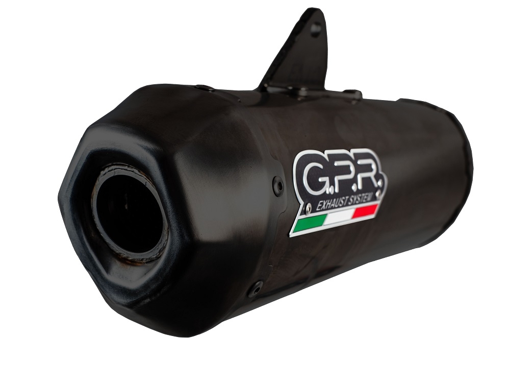 Exhaust compatible with Zontes M 125 2022-2024, Pentaroad Black, Full system exhaust, including removable db killer 