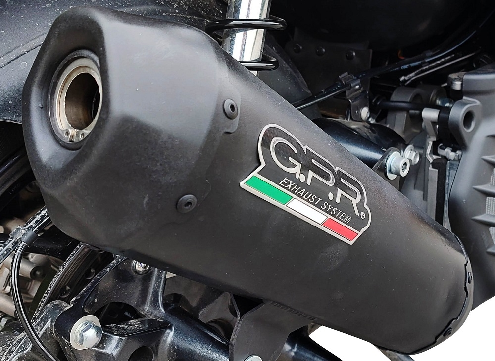 Exhaust compatible with Bmw C400X / C400GT 2019-2020, Pentaroad Black, Slip-on exhaust including link pipe and removable db killer 