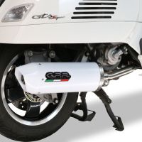 Exhaust compatible with Piaggio Vespa Gt - Gtv 250 I.E. 2007-2009, Albus Ceramic, Full system exhaust, including removable db killer 