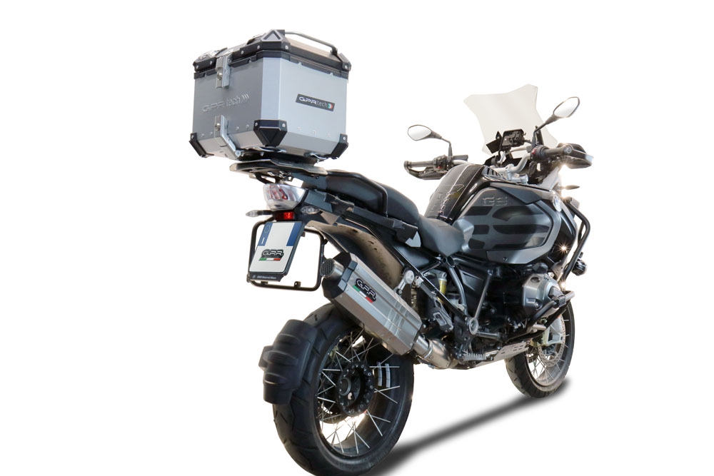 Top case GPR TECH compatible with  Bmw R 1250 Gs Adventure 2021/2024 e5 GPR TECH Top case in aluminum, silver color with specific plate included Capacity 45 LT.