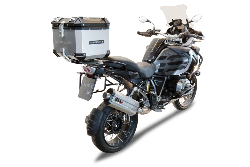 Top case GPR TECH compatible with  Bmw R 1250 Gs Adventure 2021/2024 e5 GPR TECH Top case in aluminum, silver color with specific plate included Capacity 45 LT.