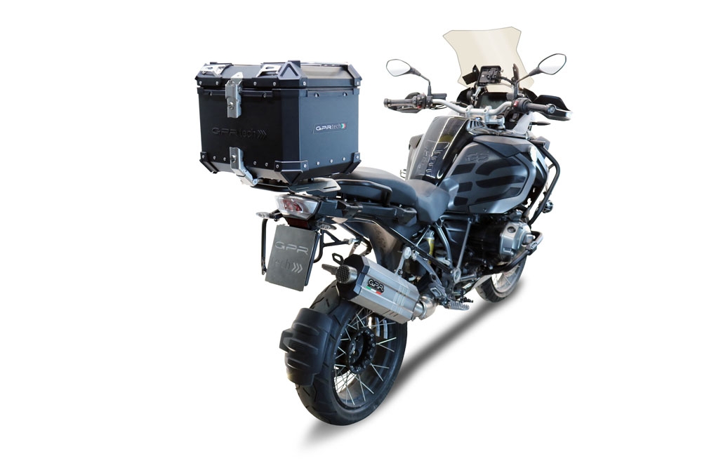 Top case GPR TECH compatible with  Bmw F 850 Gs Adventure 2021/2023 e5 GPR TECH Top case in aluminum, black color with specific plate included Capacity 45 LT.