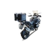 Top case GPR TECH compatible with  Bmw R 1250 Gs Adventure 2021/2024 e5 GPR TECH Top case in aluminum, black color with specific plate included Capacity 35 LT.