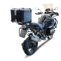 Top case GPR TECH compatible with  Bmw F 900 Gs Adventure 2024/2025 e5 GPR TECH Top case in aluminum, black color with specific plate included Capacity 45 LT.