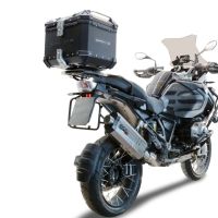 Top case GPR TECH compatible with  Bmw F 850 Gs Adventure 2021/2023 e5 GPR TECH Top case in aluminum, black color with specific plate included Capacity 45 LT.