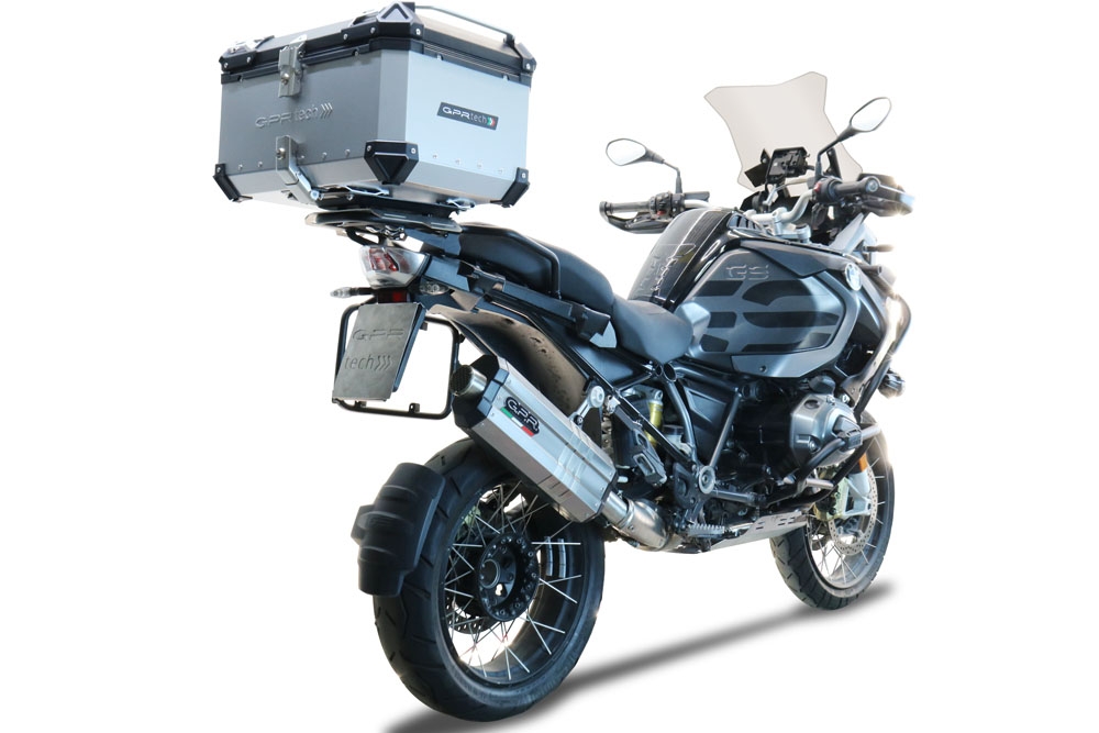 Top case GPR TECH compatible with  Bmw F 850 Gs Adventure 2021/2023 e5 GPR TECH Top case in aluminum, silver color with specific plate included Capacity 55 LT.