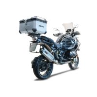 Top case GPR TECH compatible with  Bmw R 1250 Gs Adventure 2019/2020 e4 GPR TECH Top case in aluminum, silver color with specific plate included Capacity 55 LT.