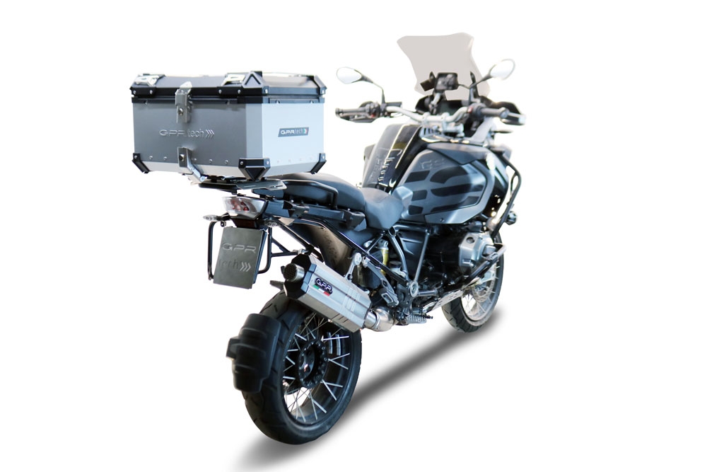 Top case GPR TECH compatible with  Bmw F 850 Gs Adventure 2021/2023 e5 GPR TECH Top case in aluminum, silver color with specific plate included Capacity 55 LT.
