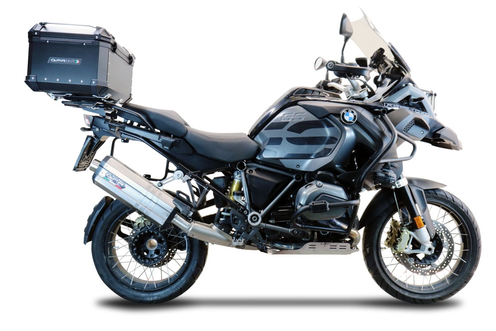 Top case GPR TECH compatible with  Bmw F 850 Gs Adventure 2021/2023 e5 GPR TECH Top case in aluminum, black color with specific plate included Capacity 55 LT.