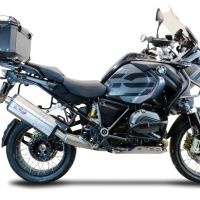 Top case GPR TECH compatible with  Bmw F 900 Gs Adventure 2024/2025 e5 GPR TECH Top case in aluminum, black color with specific plate included Capacity 55 LT.