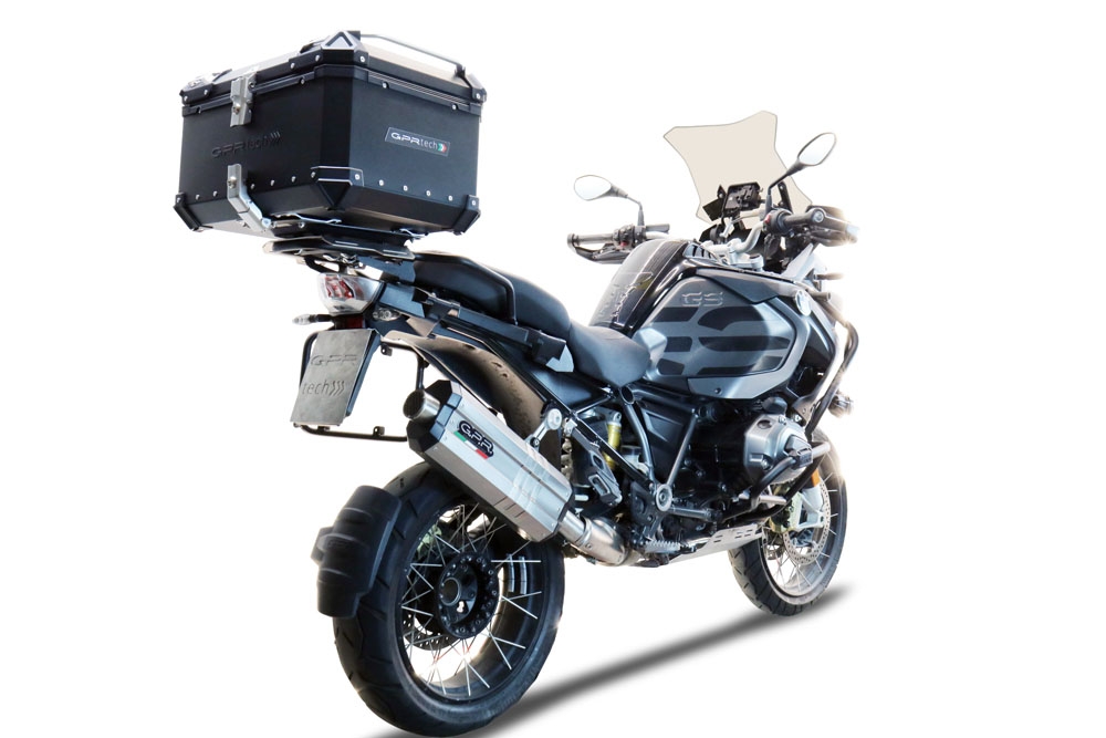 Top case GPR TECH compatible with  Bmw F 850 Gs Adventure 2021/2023 e5 GPR TECH Top case in aluminum, black color with specific plate included Capacity 55 LT.