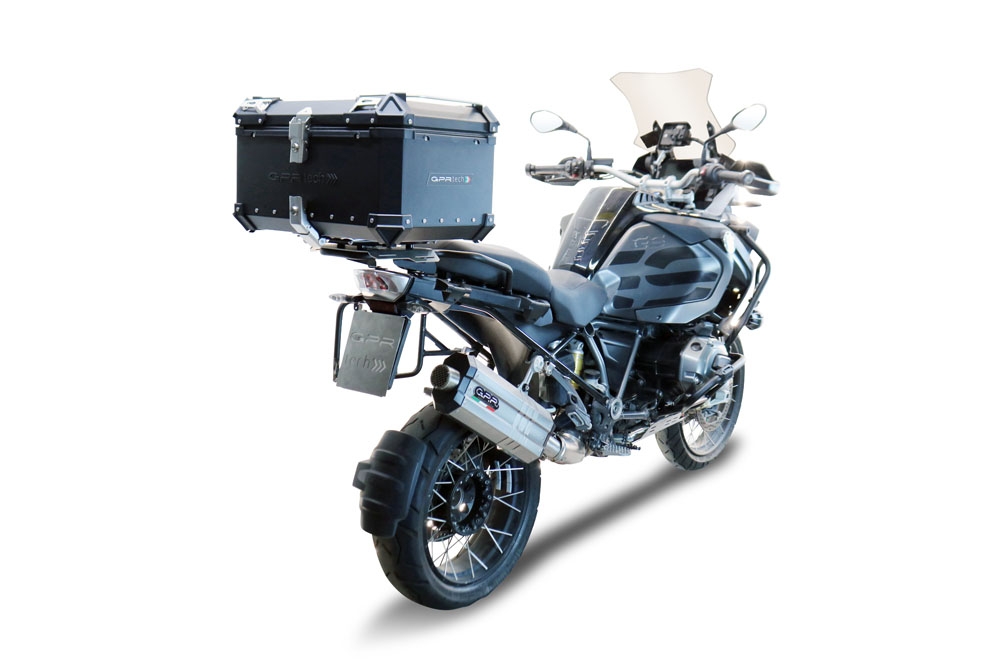 Top case GPR TECH compatible with  Bmw F 850 Gs Adventure 2021/2023 e5 GPR TECH Top case in aluminum, black color with specific plate included Capacity 55 LT.