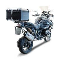 Top case GPR TECH compatible with  Bmw F 850 Gs Adventure 2021/2023 e5 GPR TECH Top case in aluminum, black color with specific plate included Capacity 55 LT.