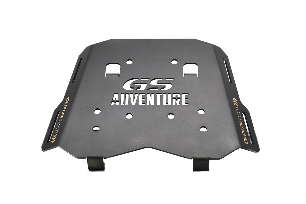 GPR TECH compatible with  Bmw R 1250 Gs Adventure 2021/2024 e5 GPR TECH Specific fitting plate Top Case ALPITECH 35 LT compatible with original luggage rack,stainless steel made with 4 anchor points