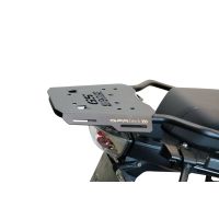 GPR TECH compatible with  Bmw F 850 Gs - Adventure 2018/2020 e4 GPR TECH Specific fitting plate Top Case ALPITECH 55 LT compatible with original luggage rack,stainless steel made with 4 anchor points