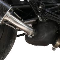 Exhaust compatible with Ktm RC 390 2022-2024, Furore Evo4 Nero, Slip-on exhaust including removable db killer and link pipe, EPA-compliant 