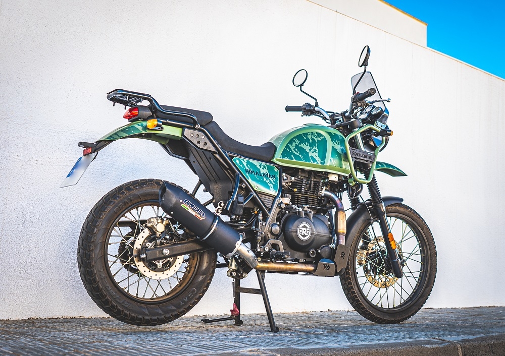 Exhaust compatible with Royal Enfield Himalayan 410 2021-2024, Furore Nero, Slip-on exhaust including link pipe 