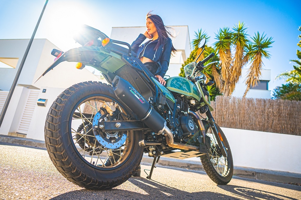 Exhaust compatible with Royal Enfield Himalayan 410 2021-2024, Furore Nero, Slip-on exhaust including link pipe 