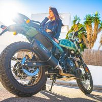 Exhaust compatible with Royal Enfield Himalayan 410 2021-2024, Furore Nero, Slip-on exhaust including link pipe 