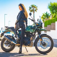 Exhaust compatible with Royal Enfield Himalayan 410 2021-2024, Furore Nero, Slip-on exhaust including link pipe and removable db killer 