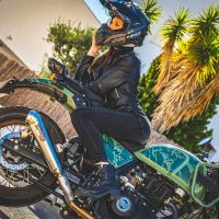Exhaust compatible with Royal Enfield Himalayan 410 2021-2024, Powercone Evo, Slip-on exhaust including link pipe and removable db killer 