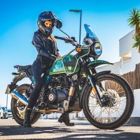 Exhaust compatible with Royal Enfield Himalayan 410 2021-2024, Powercone Evo, Slip-on exhaust including link pipe and removable db killer 