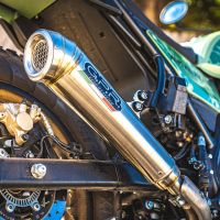 Exhaust compatible with Royal Enfield Himalayan 410 2021-2024, Powercone Evo, Slip-on exhaust including link pipe and removable db killer 