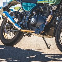 Exhaust compatible with Royal Enfield Himalayan 410 2021-2024, Powercone Evo, Slip-on exhaust including link pipe and removable db killer 