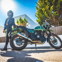 Exhaust compatible with Royal Enfield Himalayan 410 2021-2024, Powercone Evo, Slip-on exhaust including link pipe and removable db killer 
