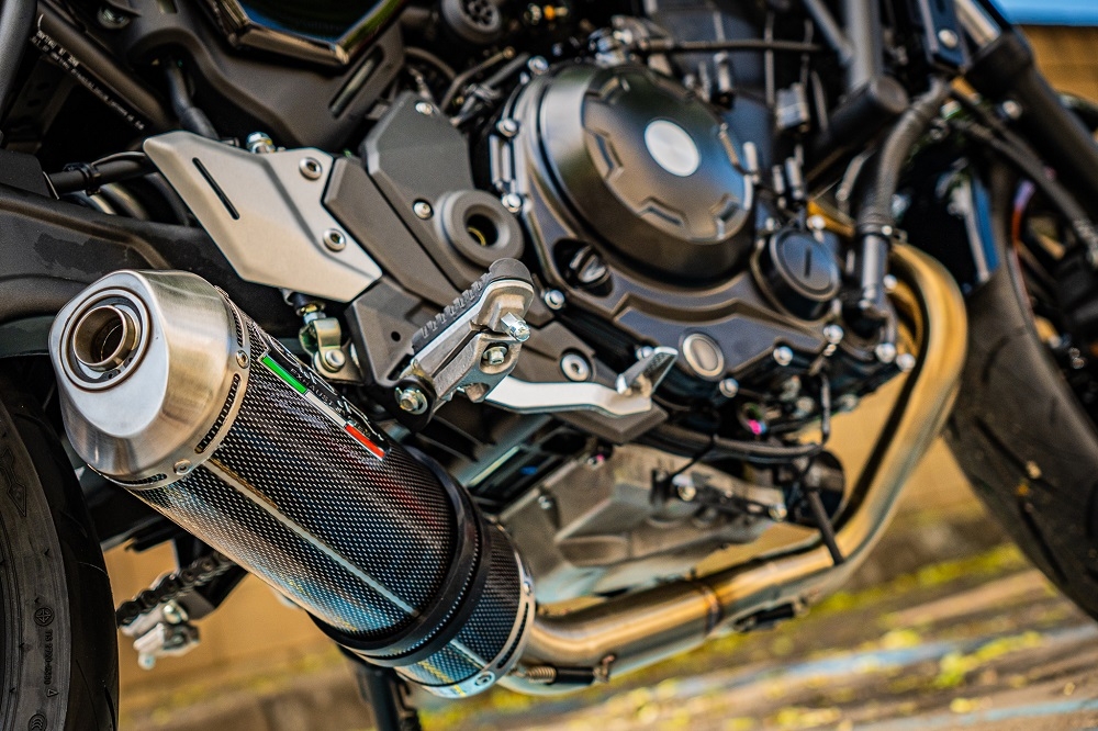 GPR exhaust compatible with Kawasaki Z 650 RS 2021-2023, Satinox Poppy , Homologated silencer for noise including full line,db killer and catalyst compliant for inspection 