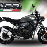Exhaust compatible with Yamaha XSR700 2021-2024, Albus Ceramic, Full system exhaust, including removable db killer 