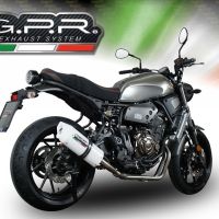 Exhaust compatible with Yamaha XSR700 2021-2024, Albus Ceramic, Full system exhaust, including removable db killer 