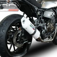 Exhaust compatible with Yamaha XSR700 2021-2024, Albus Ceramic, Full system exhaust, including removable db killer 