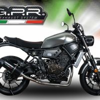 Exhaust compatible with Yamaha XSR700 2021-2024, Furore Evo4 Poppy, Full system exhaust, including removable db killer 