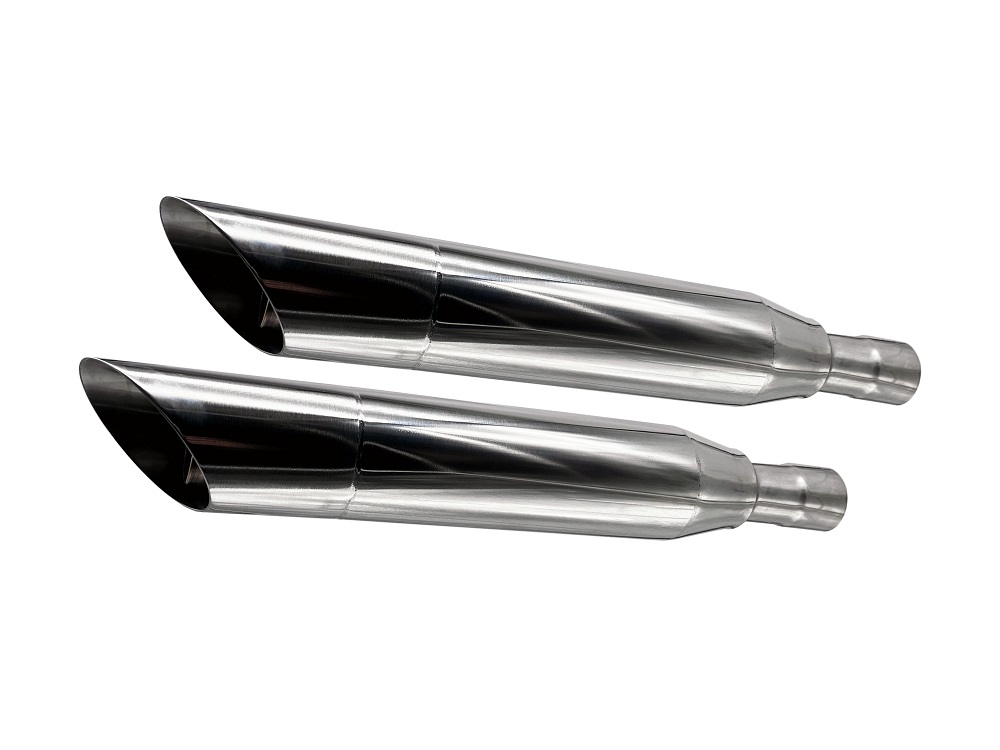 Exhaust compatible with Harley Davidson Sportster 1200 2010-2018, Slash Inox, Dual slip-on including removable db killers and link pipes, EPA-compliant 