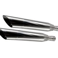 Exhaust compatible with Harley Davidson Sportster 1200 2004-2009, Slash Inox, Dual slip-on including removable db killers and link pipes, EPA-compliant 