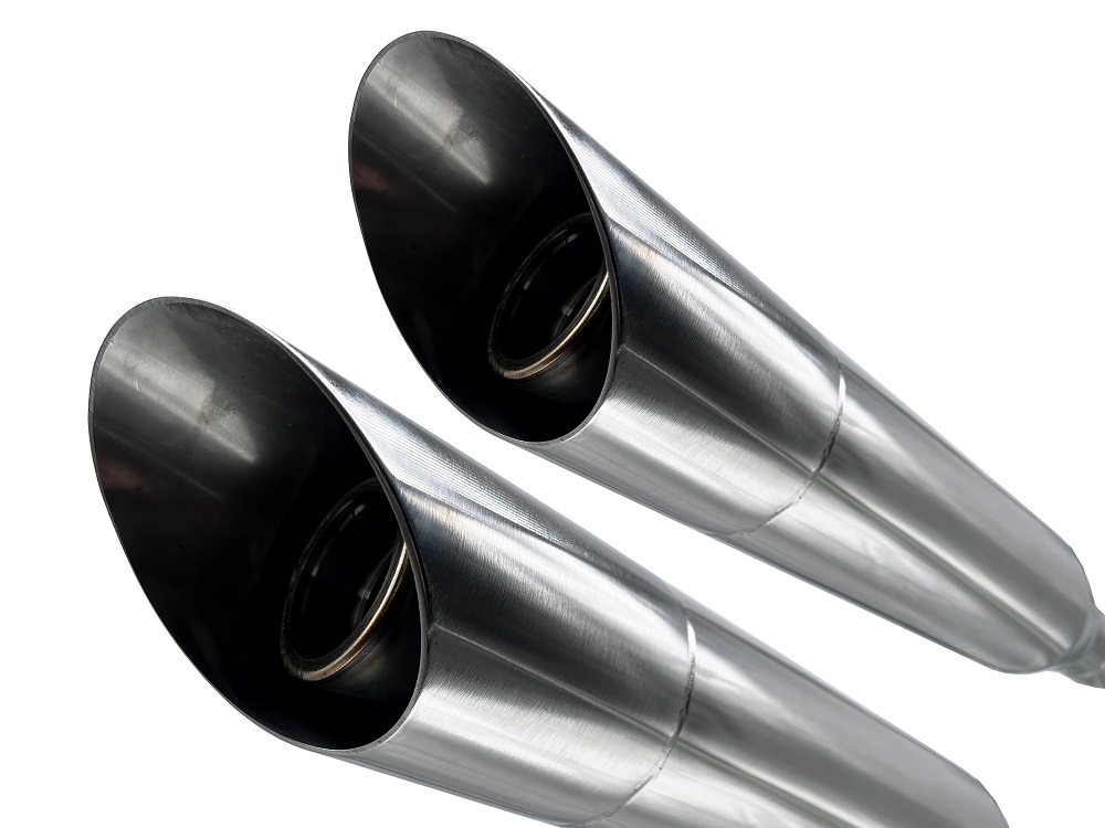 Exhaust compatible with Harley Davidson Sportster 1200 2010-2018, Slash Inox, Dual slip-on including removable db killers and link pipes, EPA-compliant 