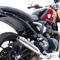 Exhaust compatible with Triumph Speed 400 2023-2025, Deeptone Inox, Slip-on exhaust including removable db killer and link pipe, EPA-compliant 
