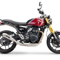 Exhaust compatible with Triumph Speed 400 2023-2025, Powercone Evo, Slip-on exhaust including removable db killer and link pipe, EPA-compliant 