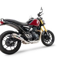 Exhaust compatible with Triumph Speed 400 2023-2025, Powercone Evo, Slip-on exhaust including removable db killer and link pipe, EPA-compliant 