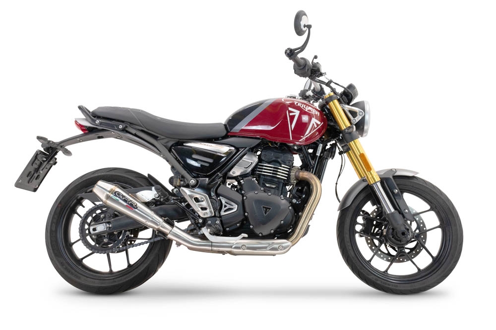 Exhaust compatible with Triumph Speed 400 2023-2025, Ultracone, Slip-on exhaust including removable db killer and link pipe, EPA-compliant 