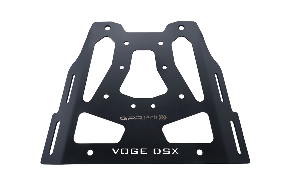 GPR TECH compatible with  Voge 525DSX 2023/2025 e5 GPR TECH Specific fitting plate Top Case ALPITECH 35 LT compatible with original luggage rack,stainless steel made with 4 anchor points
