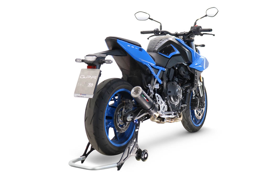 Exhaust compatible with Suzuki Gsx-8R 2022-2024, M3 Black Titanium, Full system exhaust, including removable db killer 