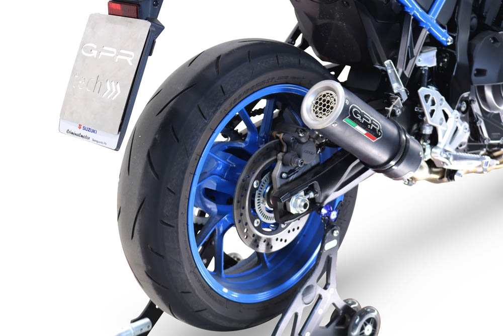 Exhaust compatible with Suzuki Gsx-8R 2022-2024, M3 Black Titanium, Full system exhaust, including removable db killer 