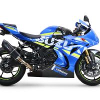 Exhaust compatible with Suzuki GSX-R1000 R 2021-2025, Furore Nero, Slip-on exhaust including link pipe 
