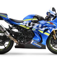 Exhaust compatible with Suzuki GSX-R1000 R 2021-2025, M3 Titanium Natural, Slip-on exhaust including removable db killer and link pipe, EPA-compliant 